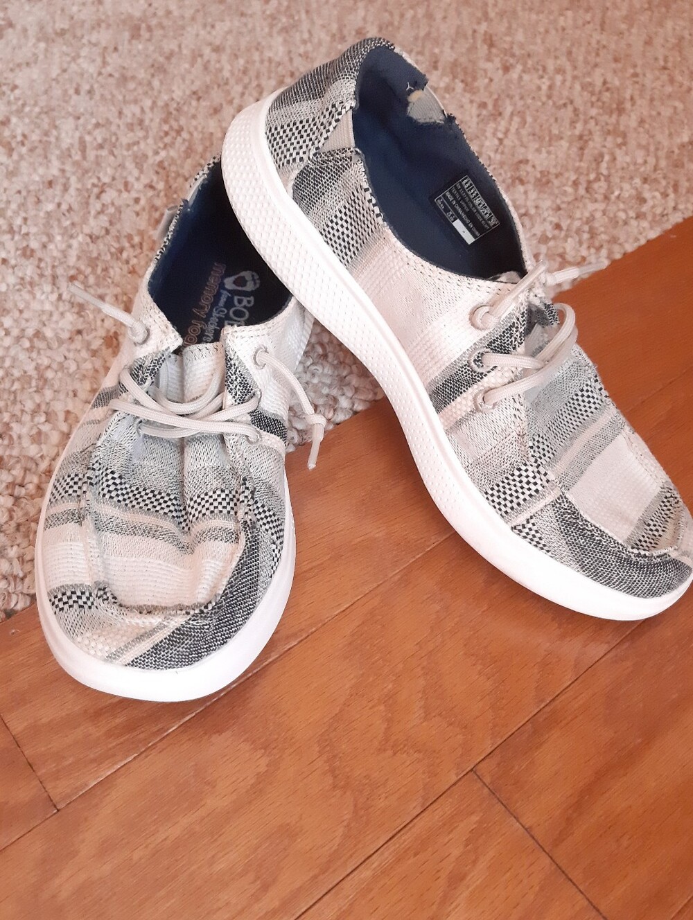 Skechers BOBS Skipper Hampton Bay Canvas Shoes size 6.5